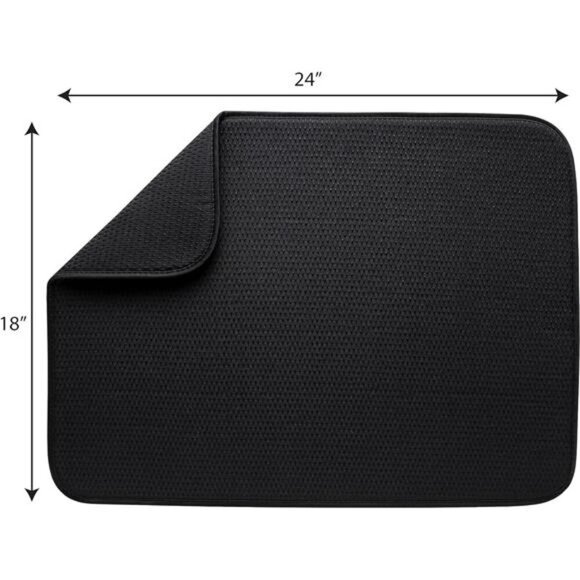 Dish Drying Mat for Kitchen, Absorbent, Reversible Microfiber Dish Mat - Picture 6 of 7